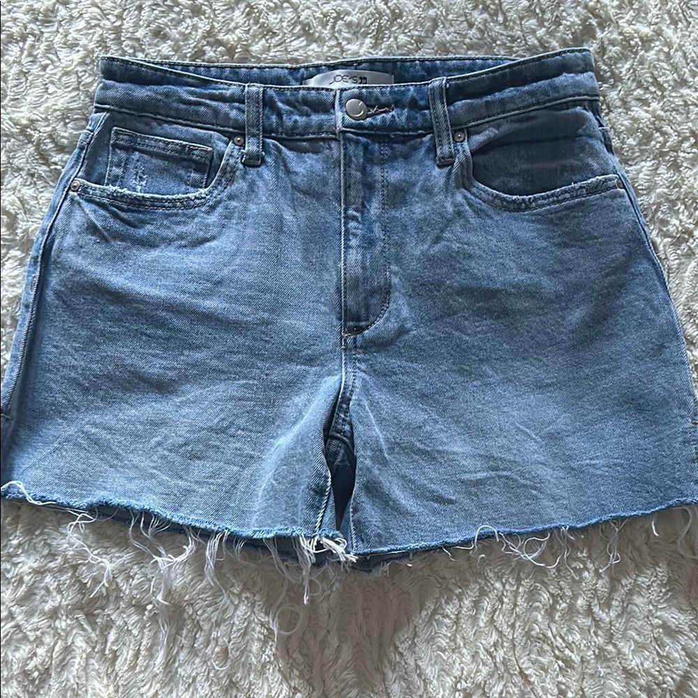 Joe's Jeans Medium Blue Distressed Jean Shorts